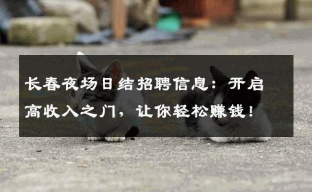 长春夜场日结招聘信息：开启高收入之门，让你轻松赚钱！