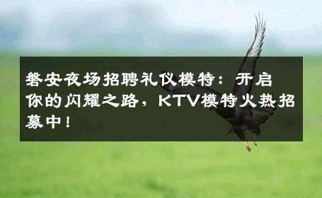 磐安夜场招聘礼仪模特：开启你的闪耀之路，KTV模特火热招募中！