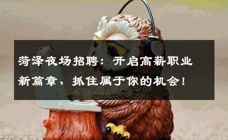 菏泽夜场招聘：开启高薪职业新篇章，抓住属于你的机会！