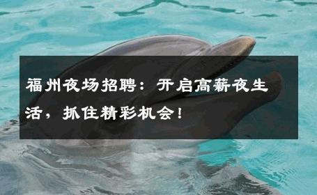福州夜场招聘：开启高薪夜生活，抓住精彩机会！