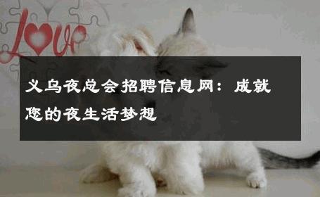 义乌夜总会招聘信息网：成就您的夜生活梦想