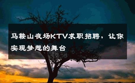 马鞍山夜场KTV求职招聘，让你实现梦想的舞台