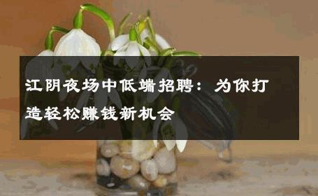 江阴夜场中低端招聘：为你打造轻松赚钱新机会