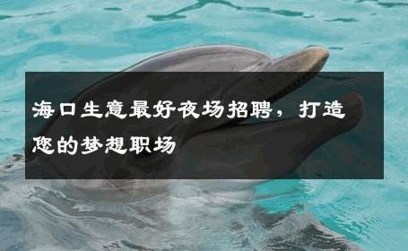 海口生意最好夜场招聘，打造您的梦想职场