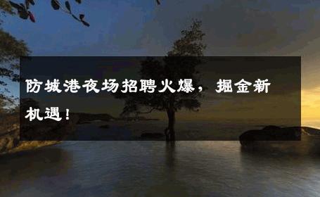 防城港夜场招聘火爆，掘金新机遇！