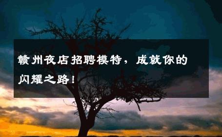 赣州夜店招聘模特，成就你的闪耀之路！