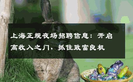 上海正规夜场招聘信息：开启高收入之门，抓住致富良机