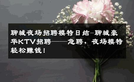 聊城夜场招聘模特日结-聊城豪华KTV招聘——急聘，夜场模特轻松赚钱！