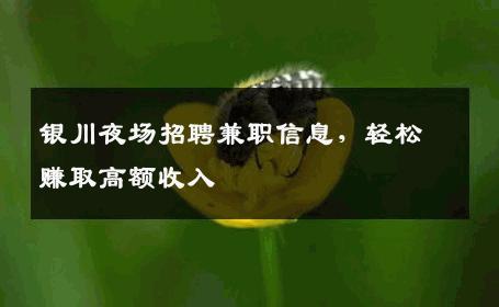 银川夜场招聘兼职信息，轻松赚取高额收入