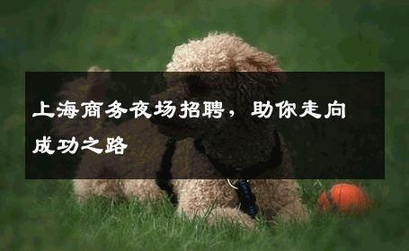 上海商务夜场招聘，助你走向成功之路