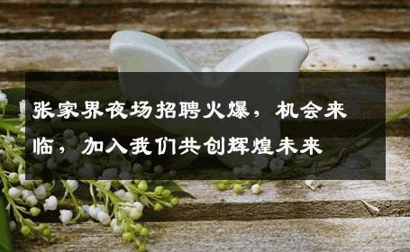 张家界夜场招聘火爆，机会来临，加入我们共创辉煌未来