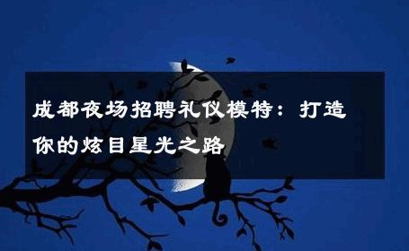 成都夜场招聘礼仪模特：打造你的炫目星光之路