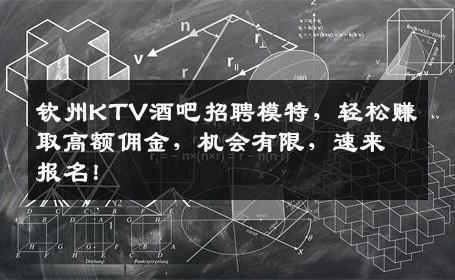 钦州KTV酒吧招聘模特，轻松赚取高额佣金，机会有限，速来报名！
