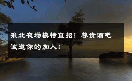 淮北夜场模特直招！尊贵酒吧诚邀你的加入！