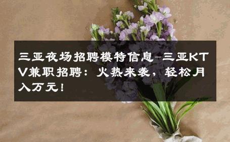 三亚夜场招聘模特信息-三亚KTV兼职招聘：火热来袭，轻松月入万元！