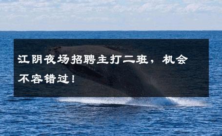 江阴夜场招聘主打二班，机会不容错过！