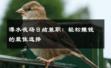 溧水夜场日结兼职：轻松赚钱的最佳选择