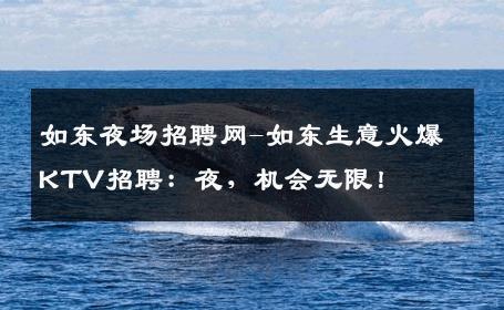 如东夜场招聘网-如东生意火爆KTV招聘：夜，机会无限！