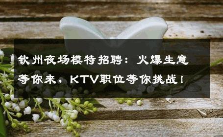 钦州夜场模特招聘：火爆生意等你来，KTV职位等你挑战！