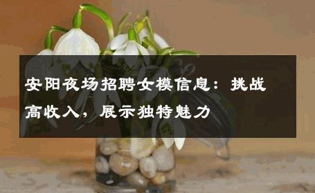 安阳夜场招聘女模信息：挑战高收入，展示独特魅力