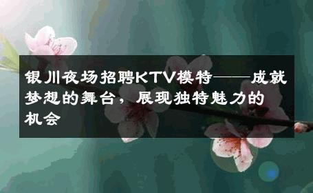 银川夜场招聘KTV模特——成就梦想的舞台，展现独特魅力的机会