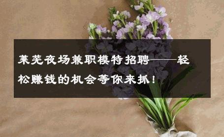 莱芜夜场兼职模特招聘——轻松赚钱的机会等你来抓！