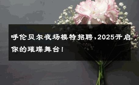呼伦贝尔夜场模特招聘,2025开启你的璀璨舞台！