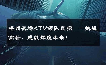 梧州夜场KTV领队直招——挑战高薪，成就辉煌未来！
