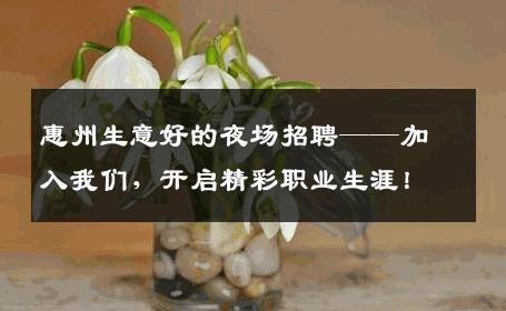 惠州生意好的夜场招聘——加入我们，开启精彩职业生涯！