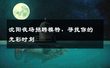 沈阳夜场招聘模特，寻找你的光彩时刻