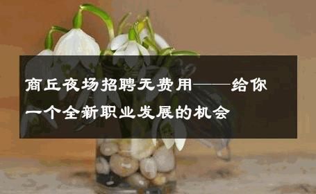 商丘夜场招聘无费用——给你一个全新职业发展的机会