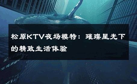 松原KTV夜场模特：璀璨星光下的精致生活体验