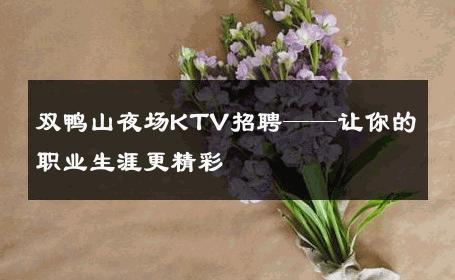 双鸭山夜场KTV招聘——让你的职业生涯更精彩