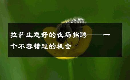 拉萨生意好的夜场招聘——一个不容错过的机会