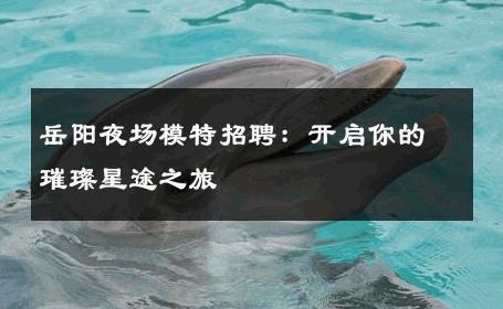 岳阳夜场模特招聘：开启你的璀璨星途之旅