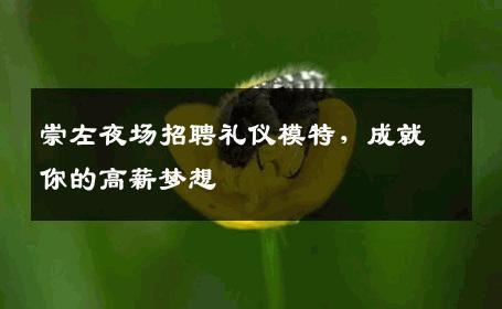 崇左夜场招聘礼仪模特，成就你的高薪梦想