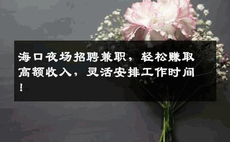 海口夜场招聘兼职，轻松赚取高额收入，灵活安排工作时间！