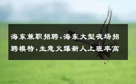 海东兼职招聘,海东大型夜场招聘模特,生意火爆新人上班率高