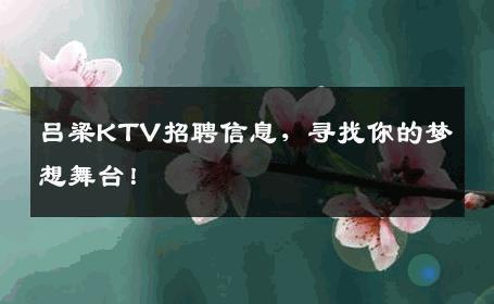 吕梁KTV招聘信息，寻找你的梦想舞台！