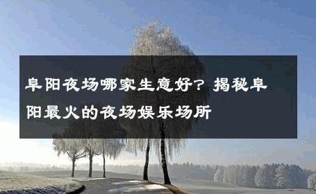 阜阳夜场哪家生意好？揭秘阜阳最火的夜场娱乐场所