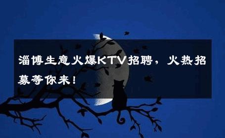 淄博生意火爆KTV招聘，火热招募等你来！