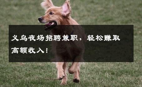 义乌夜场招聘兼职，轻松赚取高额收入！