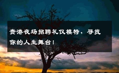 贵港夜场招聘礼仪模特，寻找你的人生舞台！