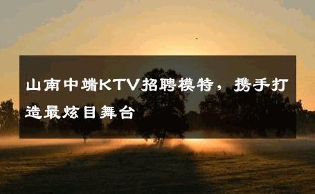 山南中端KTV招聘模特，携手打造最炫目舞台