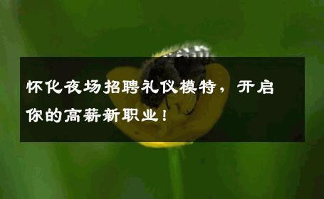 怀化夜场招聘礼仪模特，开启你的高薪新职业！