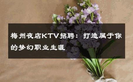 梅州夜店KTV招聘：打造属于你的梦幻职业生涯