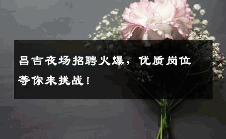 昌吉夜场招聘火爆，优质岗位等你来挑战！