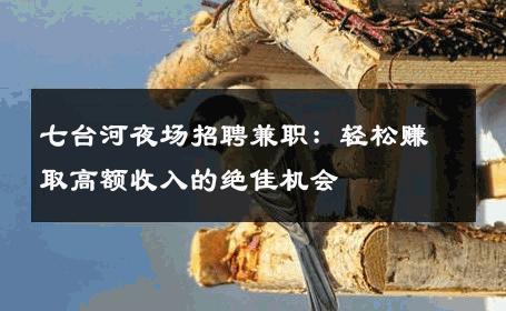 七台河夜场招聘兼职：轻松赚取高额收入的绝佳机会