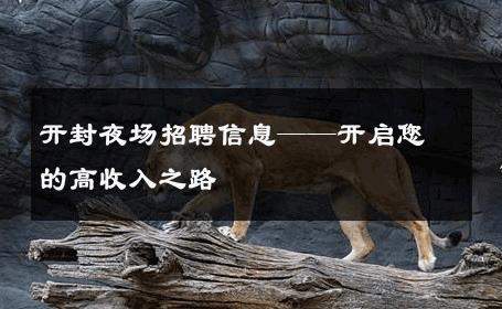 开封夜场招聘信息——开启您的高收入之路