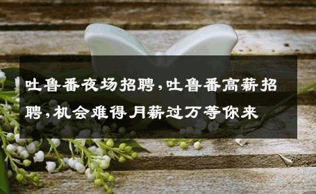 吐鲁番夜场招聘,吐鲁番高薪招聘,机会难得月薪过万等你来